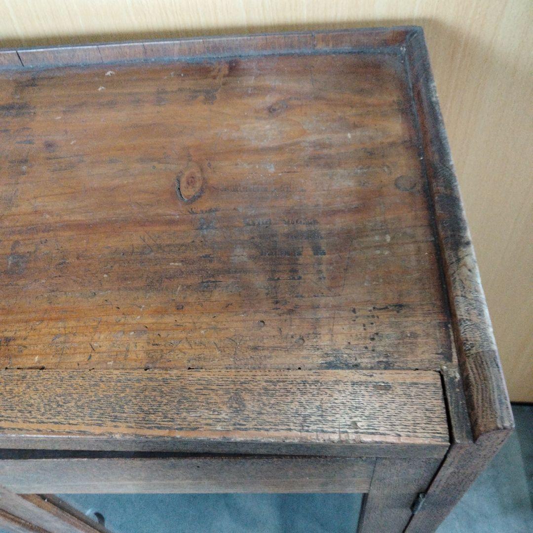 昭和レトロ 古家具 ガラス戸 木製キャビネット 食器棚 サイドボードカップボード