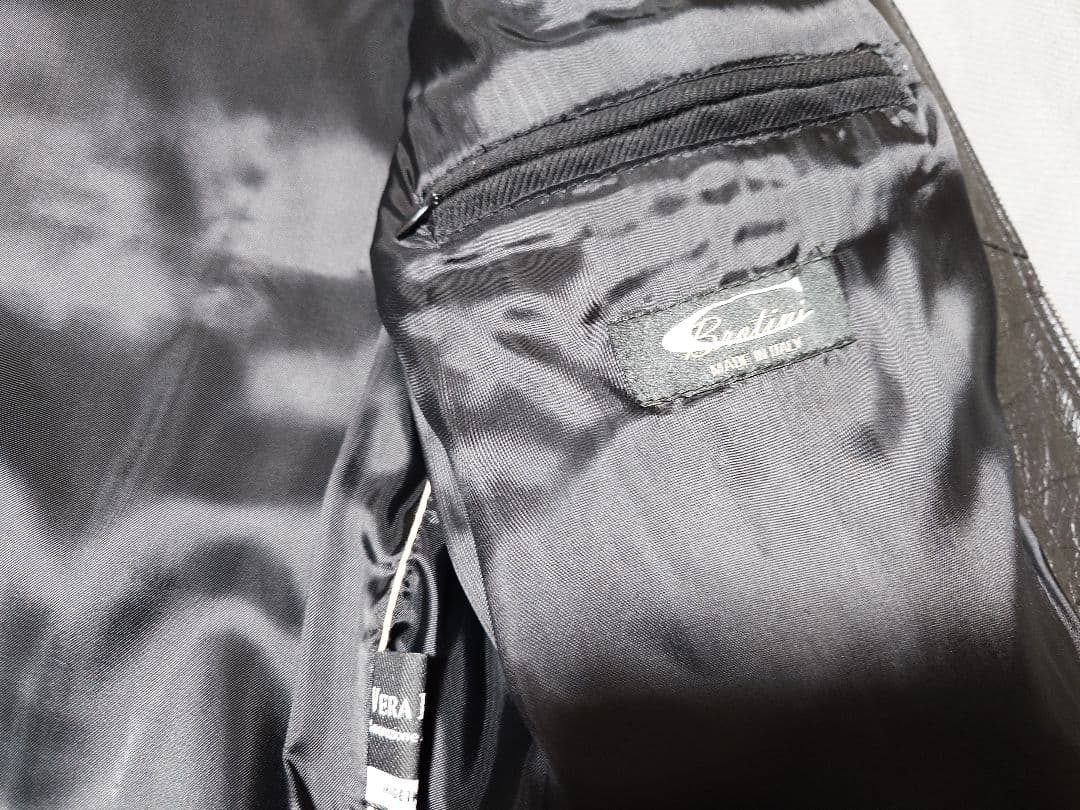 BROTINI シングルライダースジャケット NERO 54/XXL