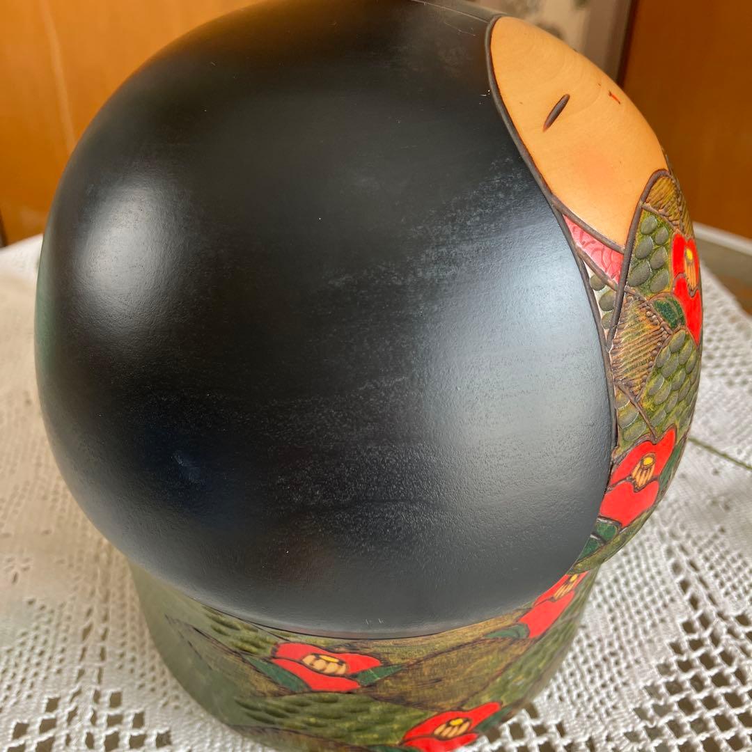 富所ふみを作　内閣総理大臣賞作家　創作こけし　木彫彩色 木人形 伝統工芸