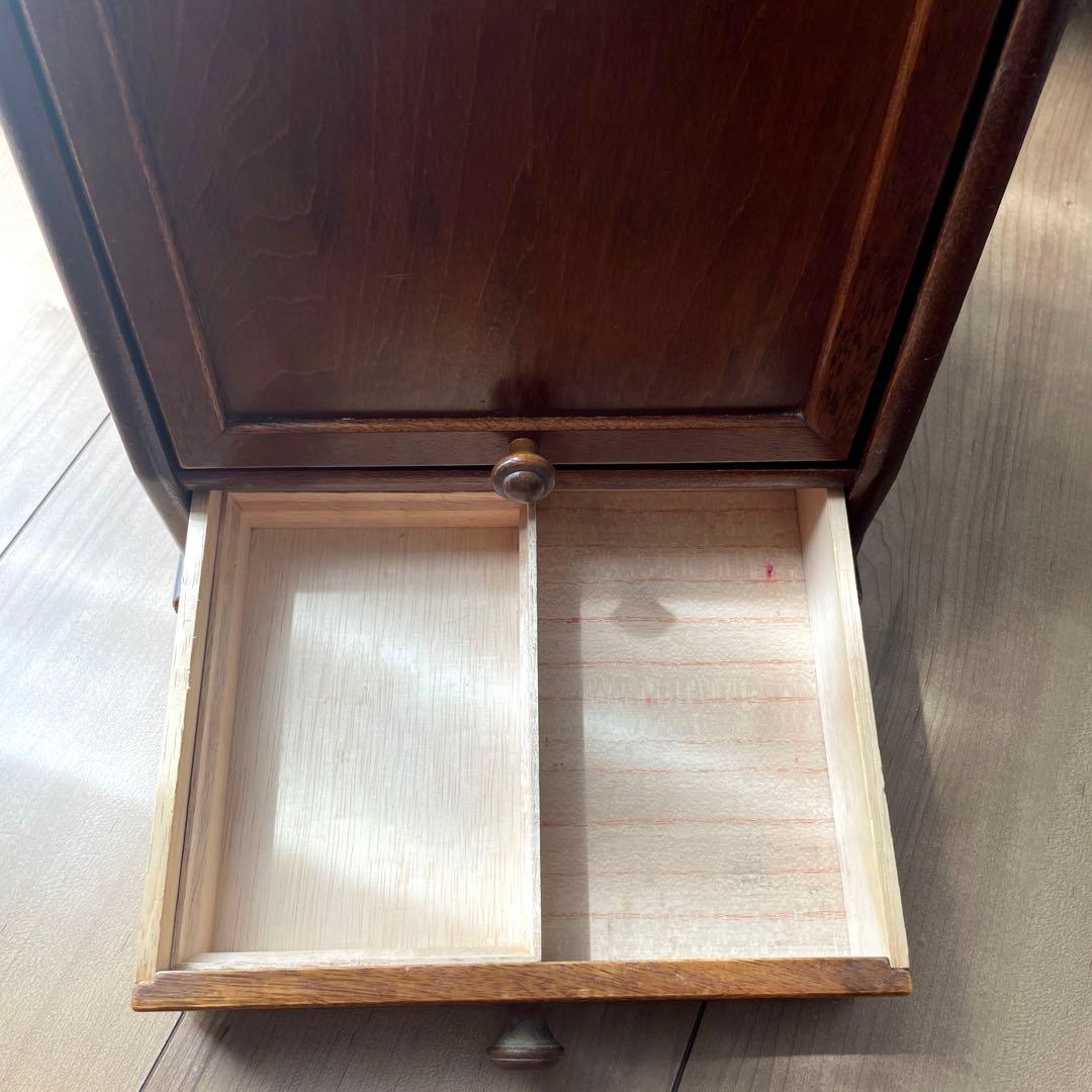 レア品　昭和レトロ　D&A YOSHIKAWA 木製 ミニドレッサー小物入れ葡萄