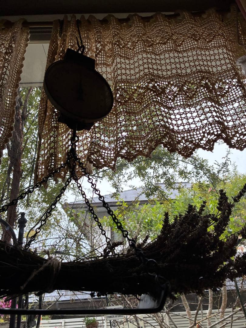 アンティーク　ハンギング　スケール　お皿チェーン付き　秤はかり　アメリカ100年