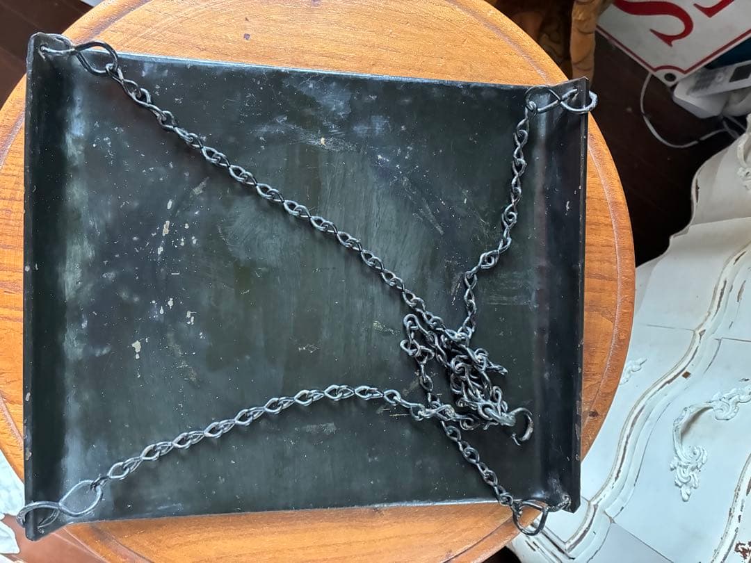 アンティーク　ハンギング　スケール　お皿チェーン付き　秤はかり　アメリカ100年