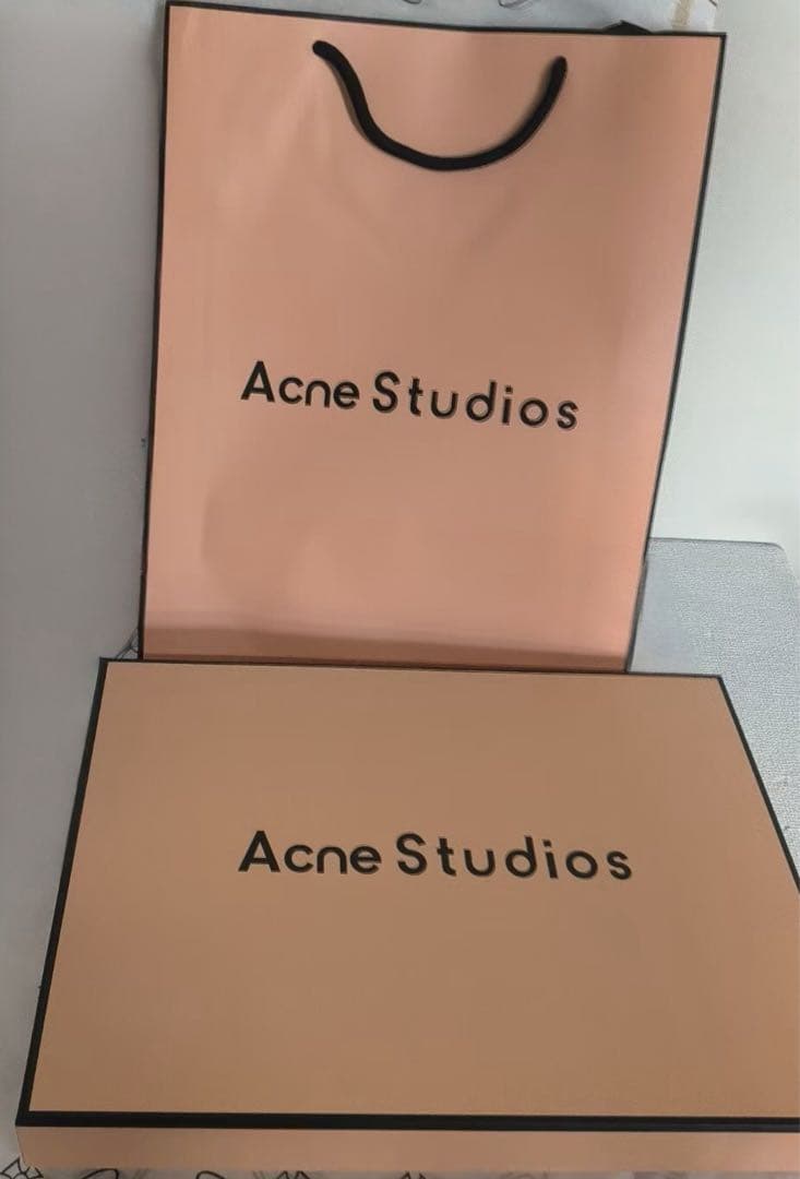 Acne Studios チェック柄マフラー ブラック