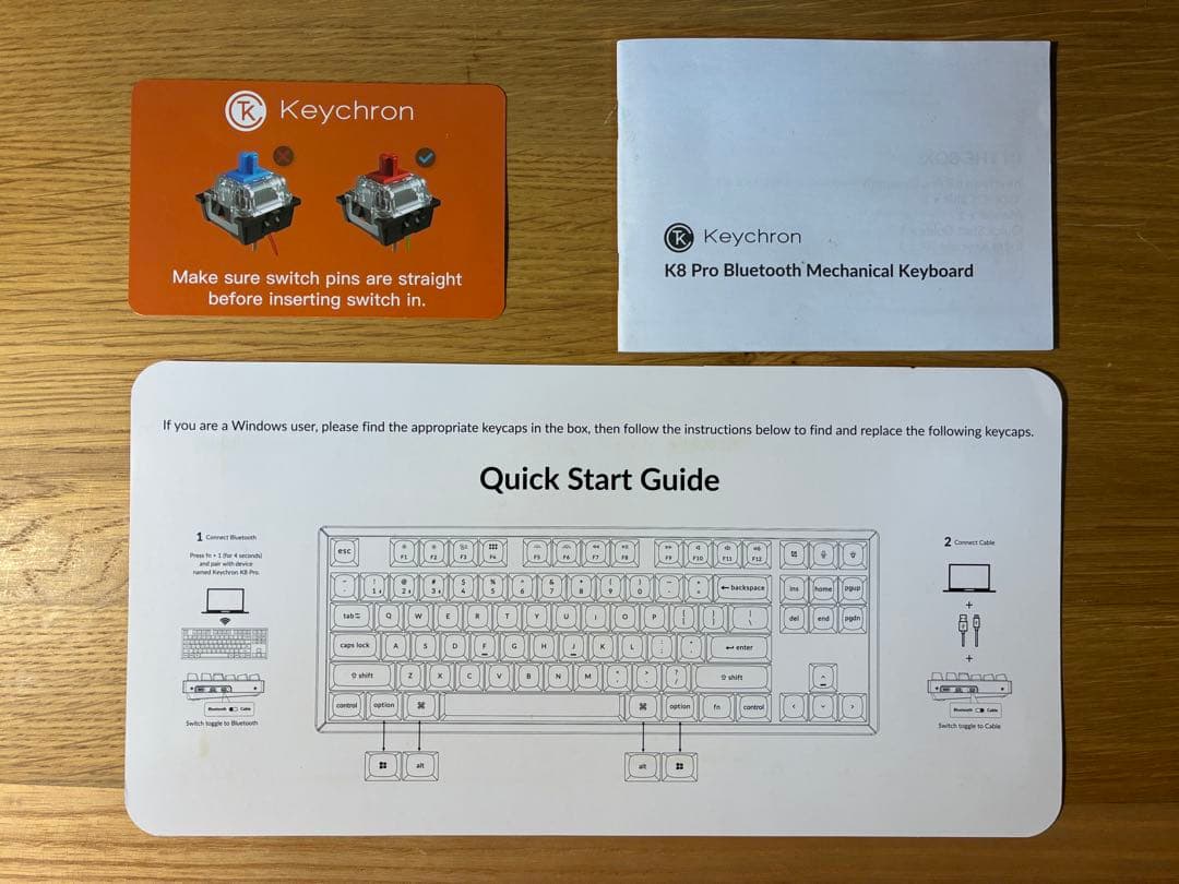 Keychron K8 pro メカニカルキーボード/US配列/青軸