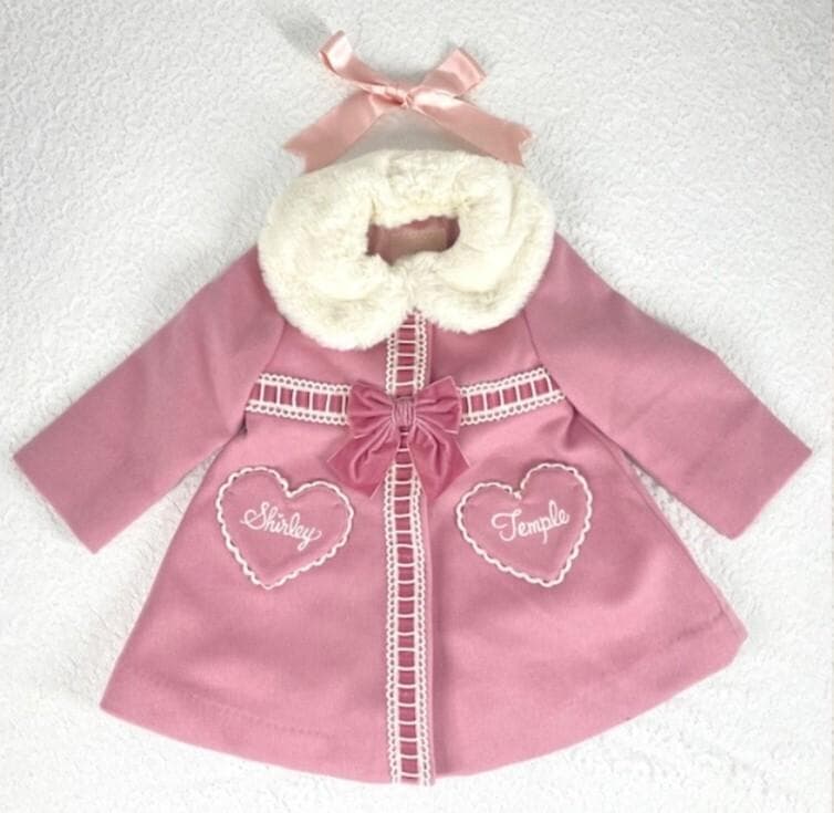 ♥キキ様♥️シャーリーテンプル♥リボンウールコート&デニムパンツ♥120♥