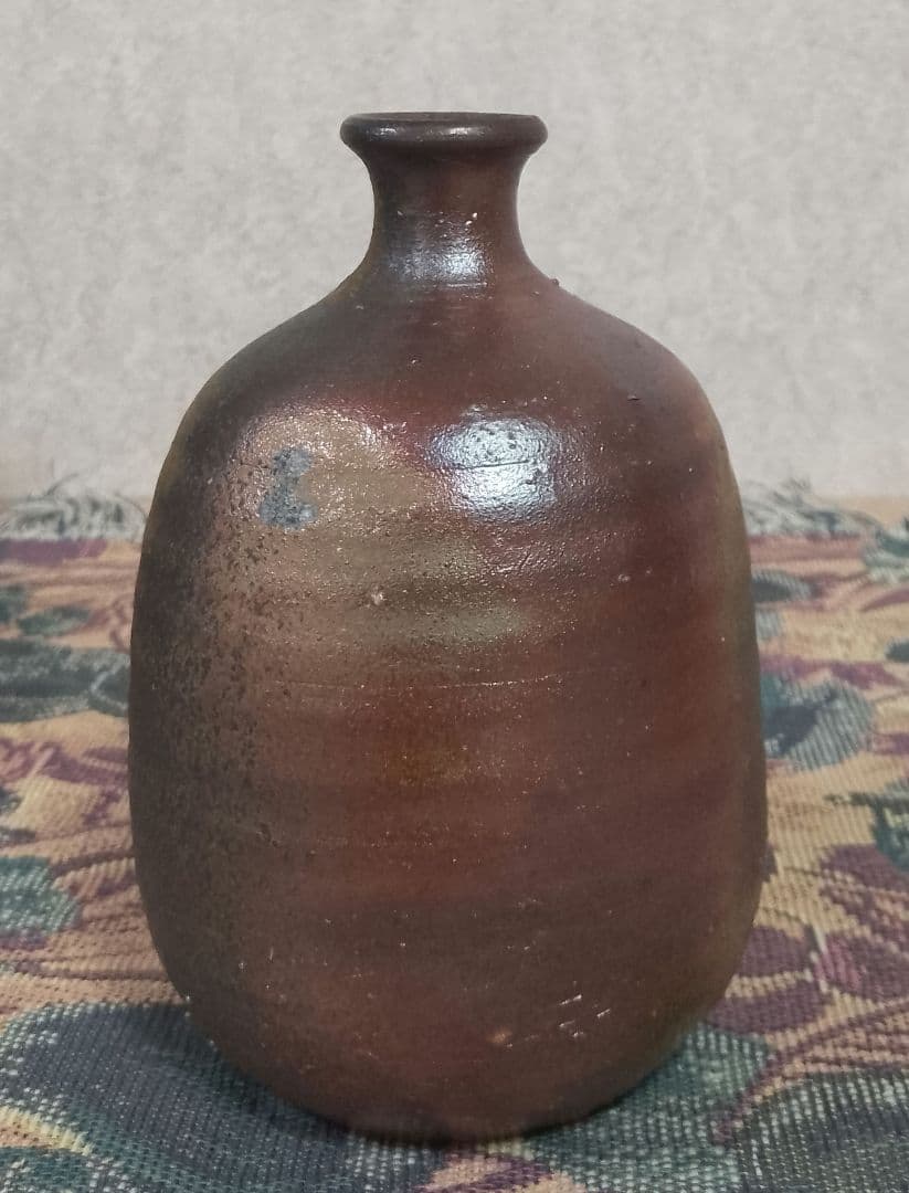 人間国宝 山本陶秀 備前徳利 共箱 栞 保証品