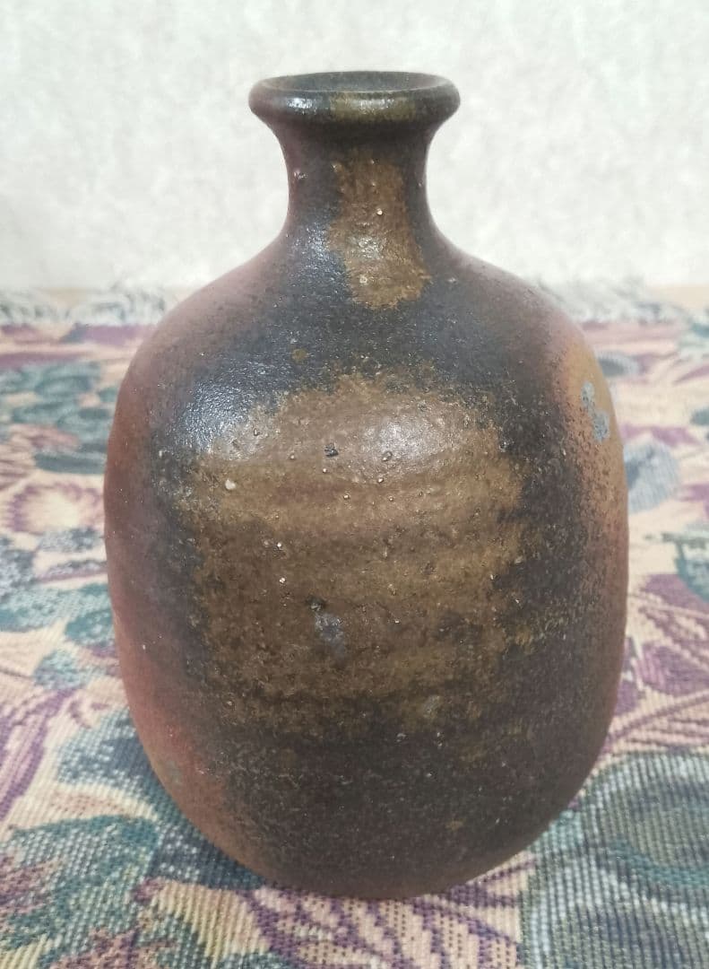 人間国宝 山本陶秀 備前徳利 共箱 栞 保証品