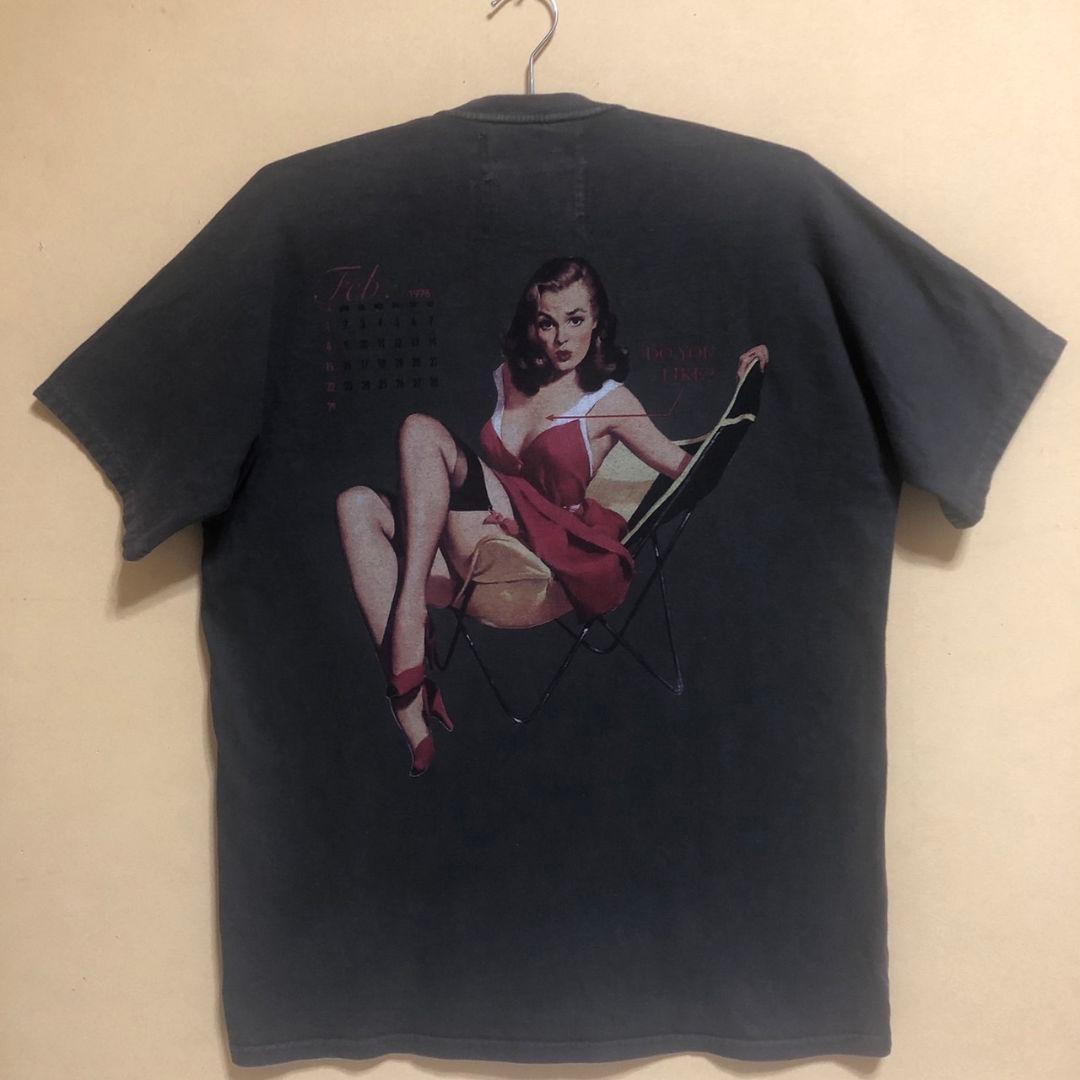 DAIRIKU／pinupGirl Tシャツ 黒　ヴィンテージ