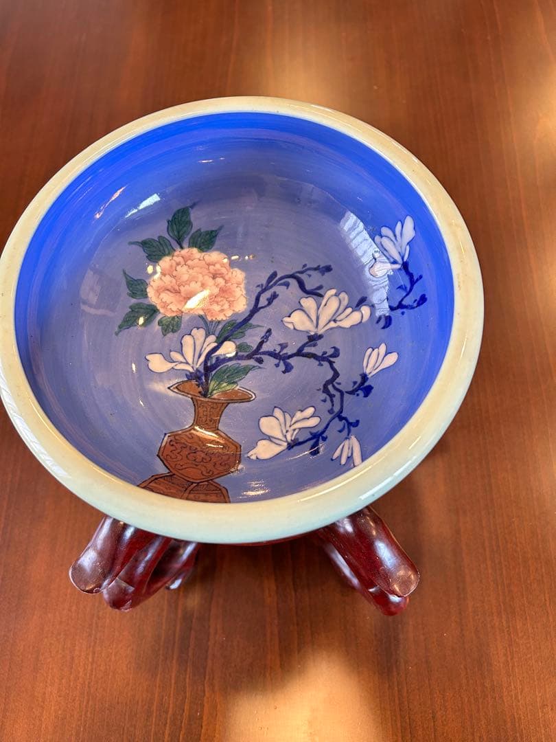 彩色深鉢(水指)