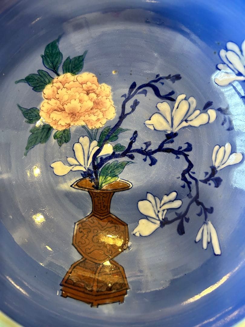 彩色深鉢(水指)