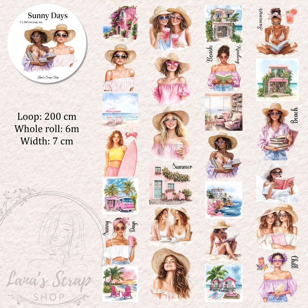 Lana's Scrap Shop 海外マスキングテープ　マステ 【2468】