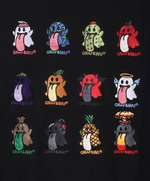 正規品⭐新品・GRAF&WU・グラフアンドウー・ゴースト12刺繍プルパーカーXL