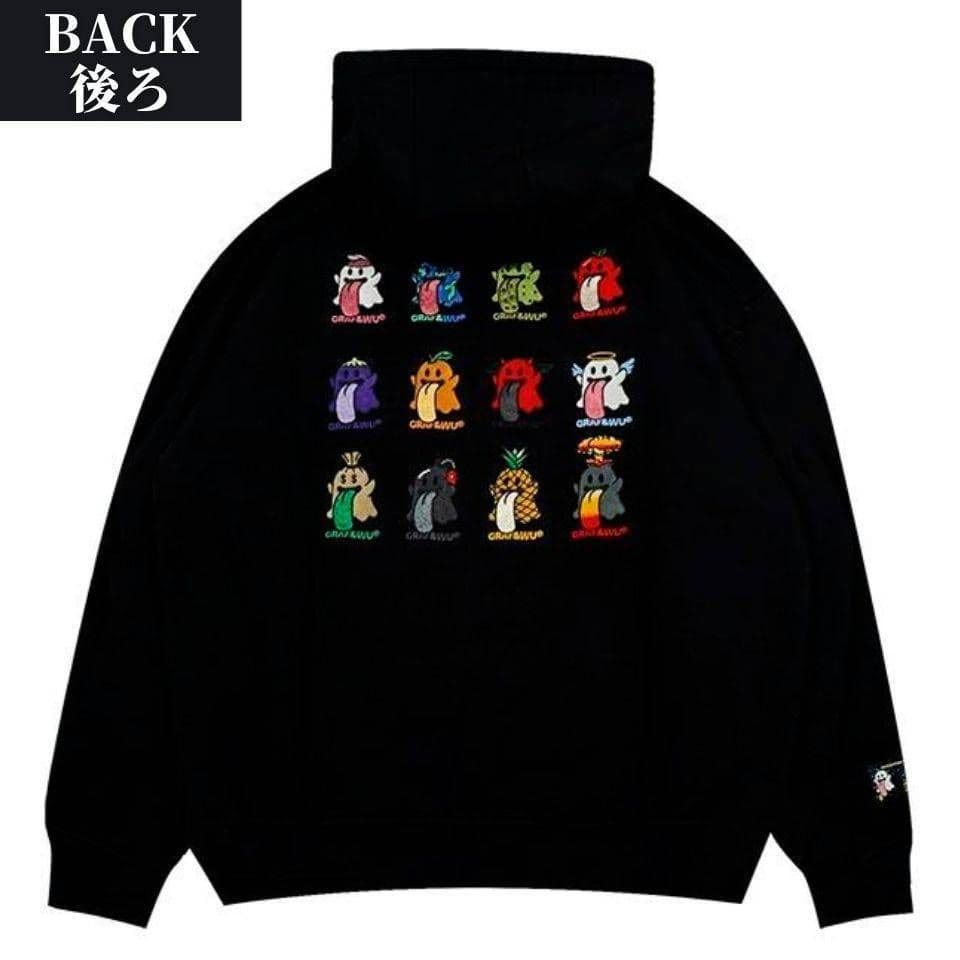 正規品⭐新品・GRAF&WU・グラフアンドウー・ゴースト12刺繍プルパーカーXL