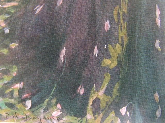 中山忠彦、花装、希少な画集より、新品高級額・額装付、状態良好