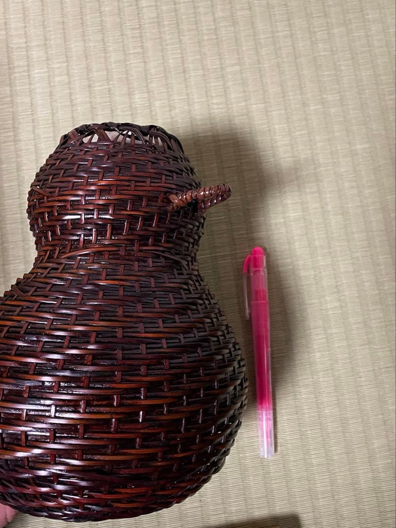 花籠 *竹細工 花器 花入 竹籠 竹編 筒付き