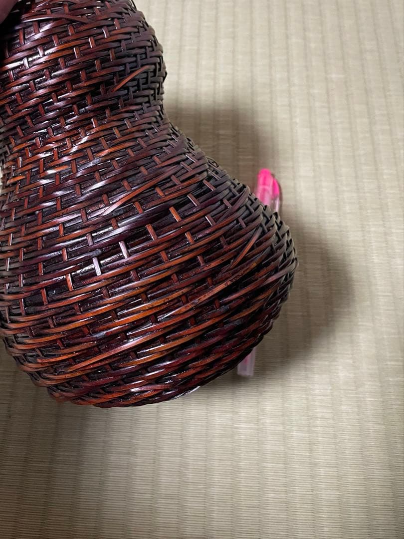 花籠 *竹細工 花器 花入 竹籠 竹編 筒付き