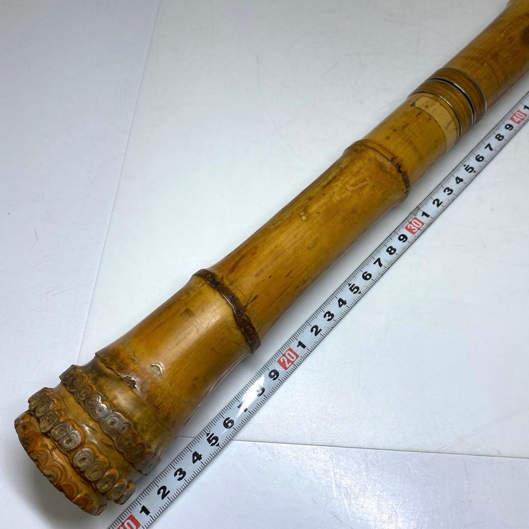 竹風在銘　銀三線尺八　54.5cm 東N7-1025①