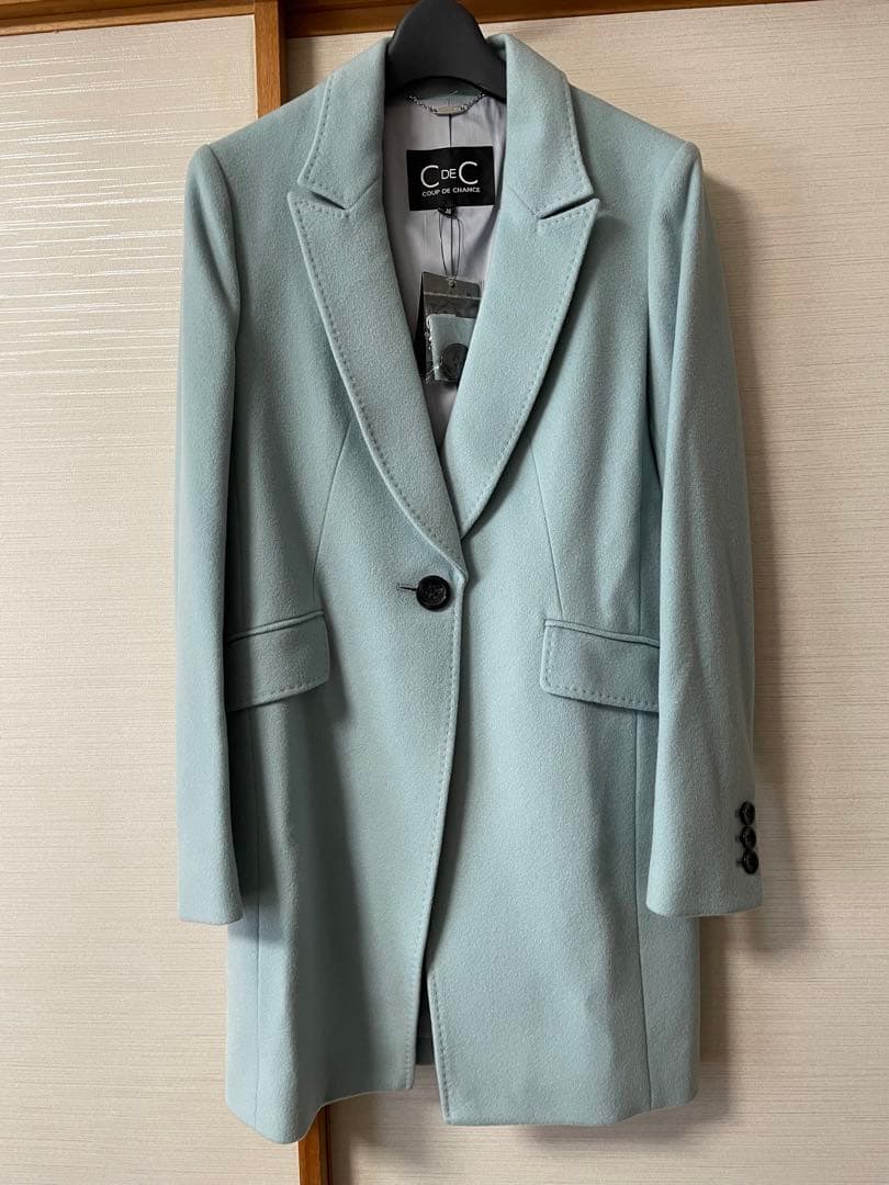 未使用 カシミヤ×ウール チェスターコート
