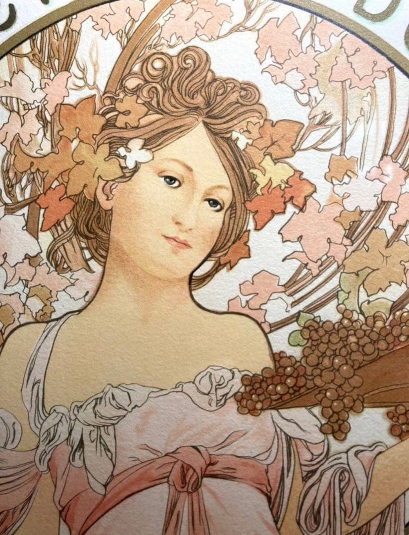 coinです　真作絵画　アルフォンス・ミュシャ　リトグラフ　USA正規品