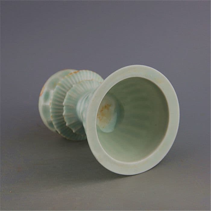 宋湖田窯青釉一本足香炉  陶器 陶芸 香道具 仏具  置物