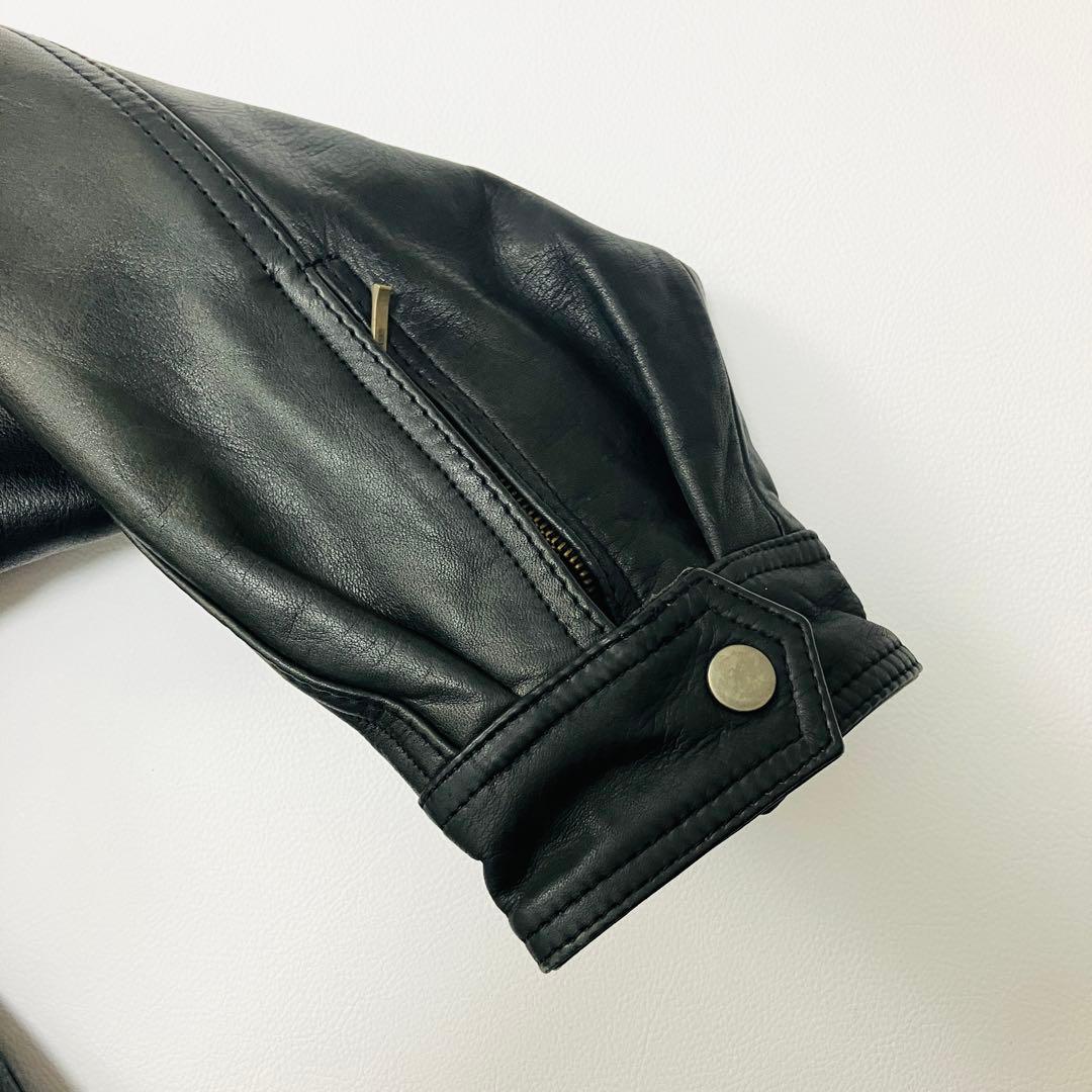 【希少サイズ】　Wind Armor ライダースジャケット　バイカー　牛革　光沢