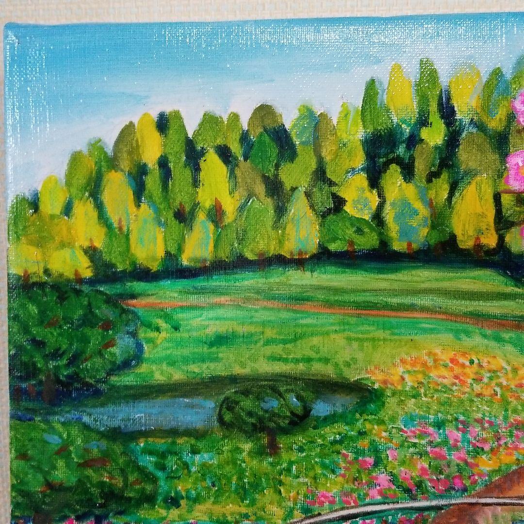 油絵　専用　車に乗るきららちゃん、こゆきちゃん、ふぶきくん