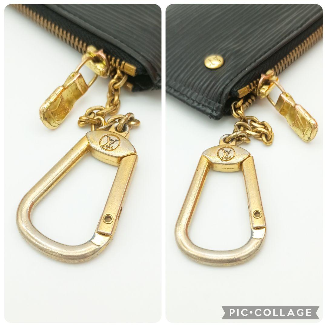 【美品SS】ルイヴィトン　ポシェットクレ　エピ　ノワール　黒　ケース