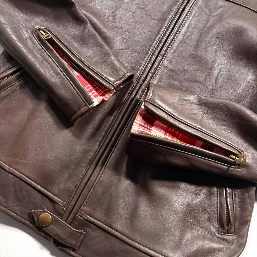 ラムレザー L ポールスミス アールニューボールド レザージャケット ライダース