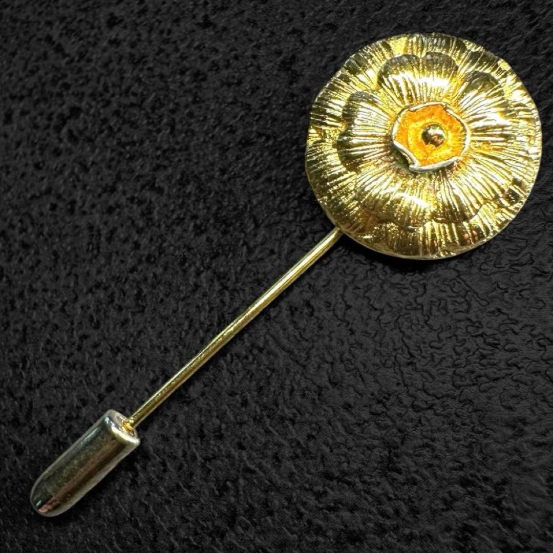 希少✨CHANEL Camellia Vintage Gold Brooch