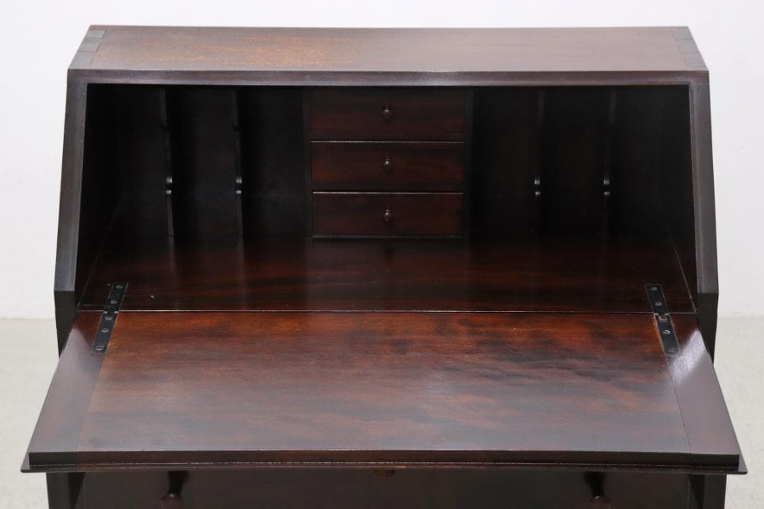 松本民芸家具 308型 ライティングビューロー ミズメザクラ無垢材 デスク