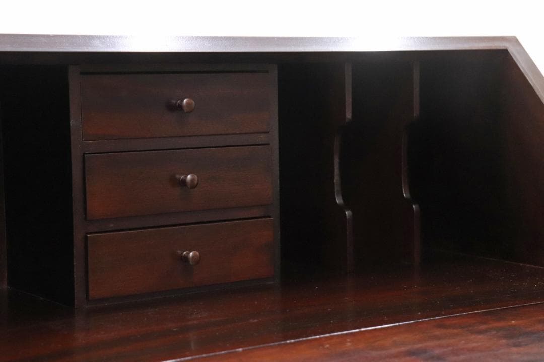 松本民芸家具 308型 ライティングビューロー ミズメザクラ無垢材 デスク