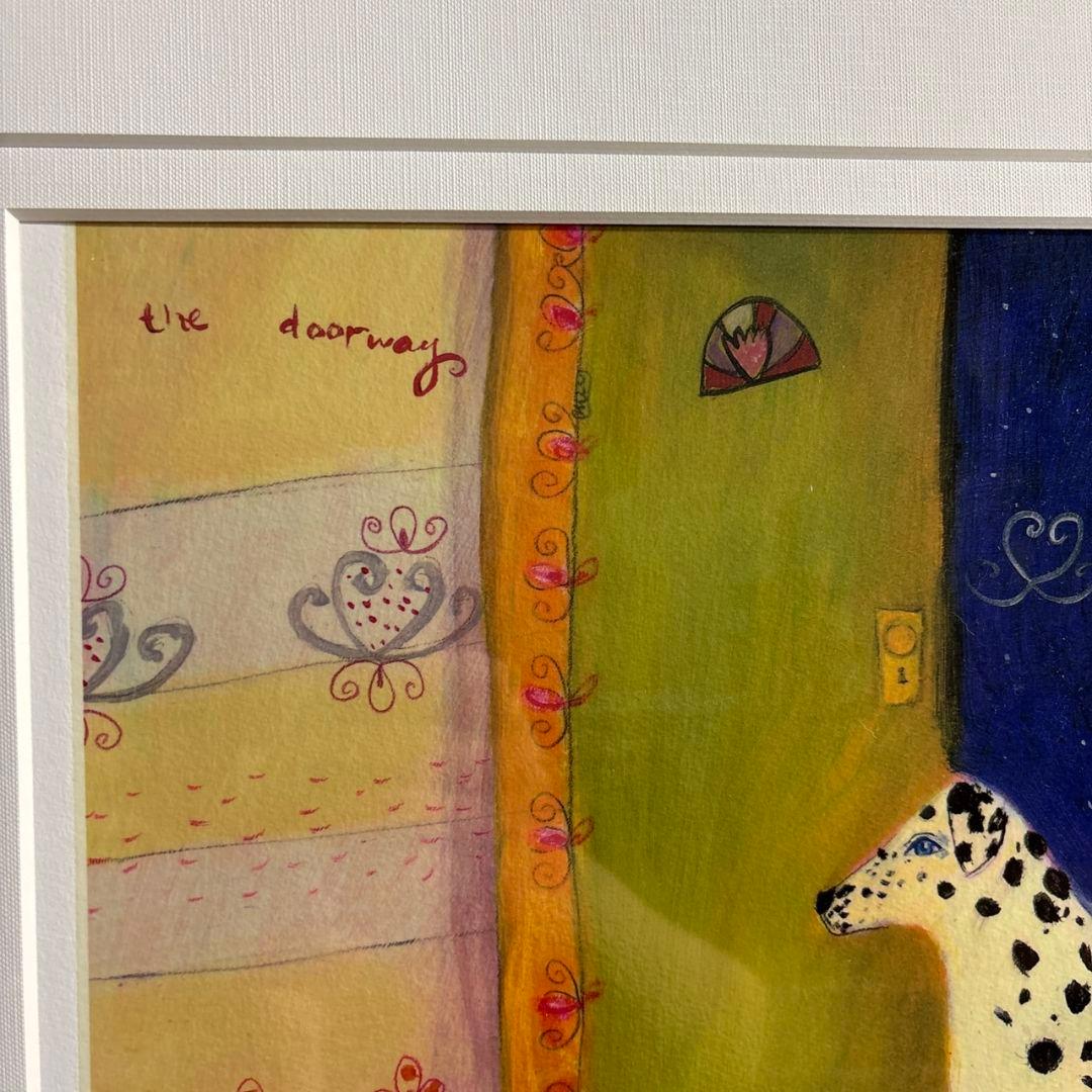 カレン　ホイプティング　ジクレー　額装　犬