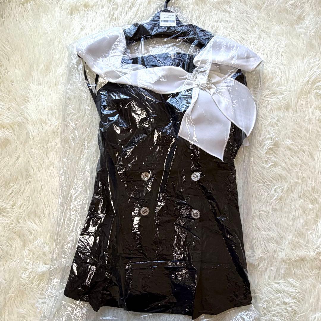 新品　an アン　ドレス　リボン　オフショル　フレア　セットアップ　ブラック　黒