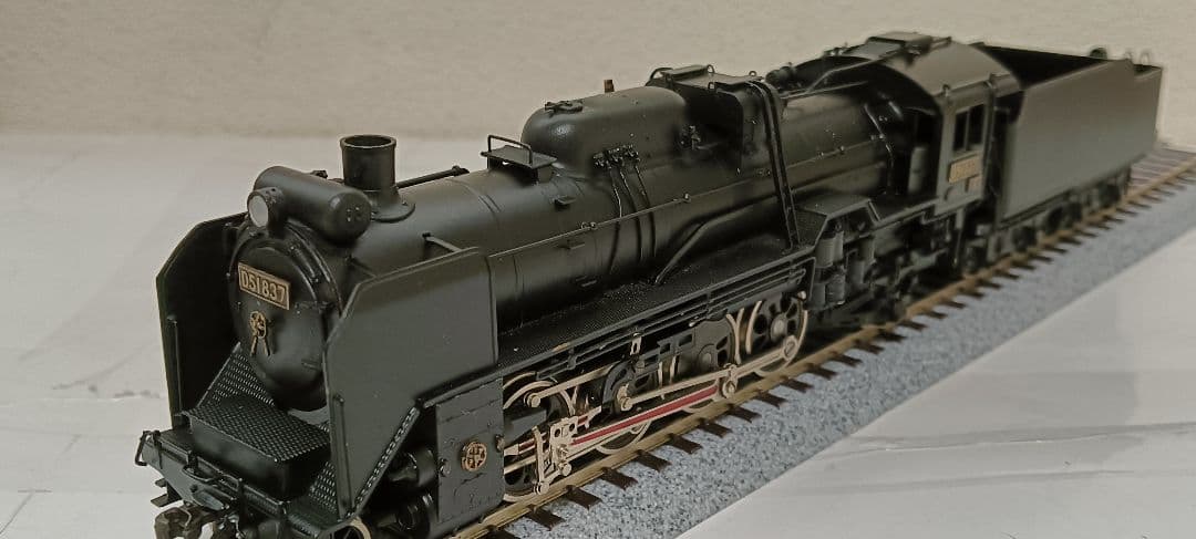 HOゲージ アダチ Ｄ51蒸気機関車、改造あり、モーター交換、メンテナンス済