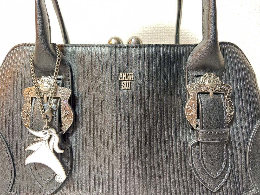 ディズニー アナスイ ナイトメア ジャック コラボ ゼロ ハンドバッグ 超美品