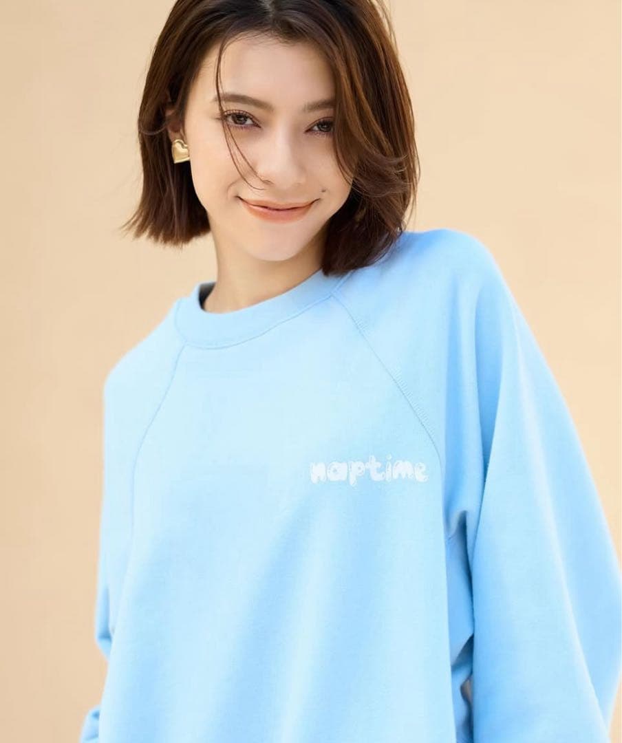 ナップタイム　naptime. Nissy 西島隆弘　スウェット　プルオーバー青