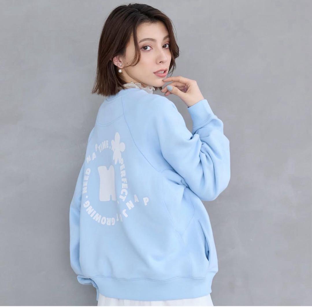 ナップタイム　naptime. Nissy 西島隆弘　スウェット　プルオーバー青