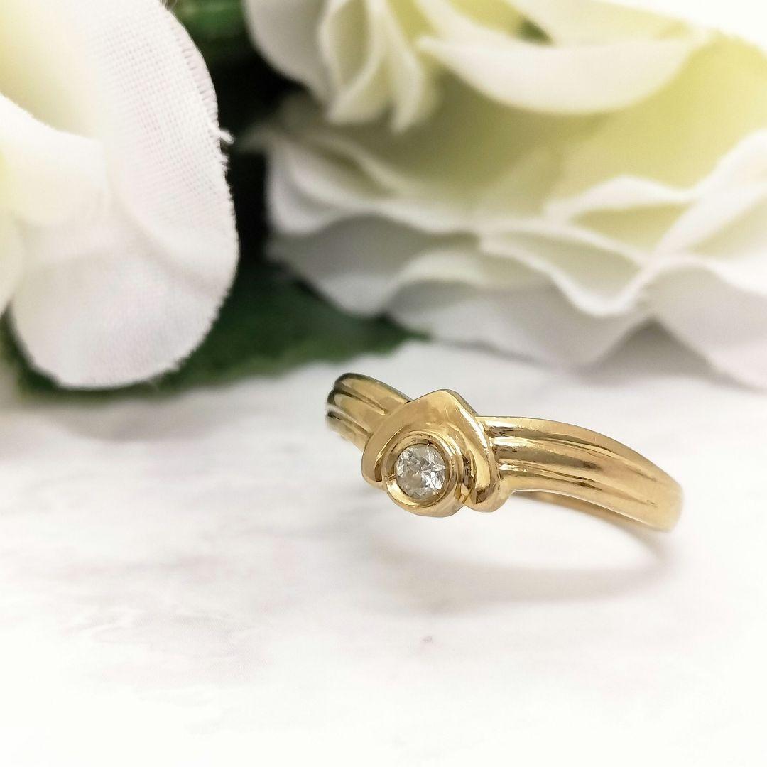 タイムセール♡K18 ダイヤモンド リング 0.07ct 11.5号 レディース