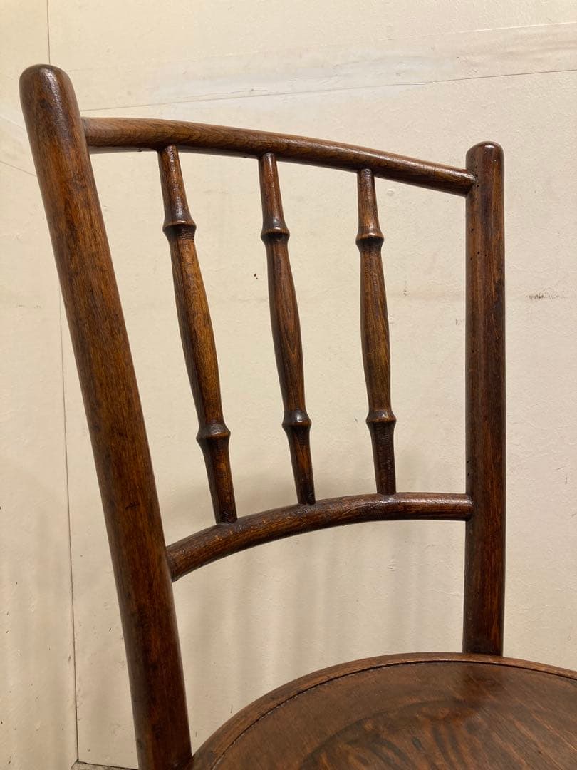 アンティーク 希少 Mundus社 曲木カフェチェア エンボス座面 ベントウッド