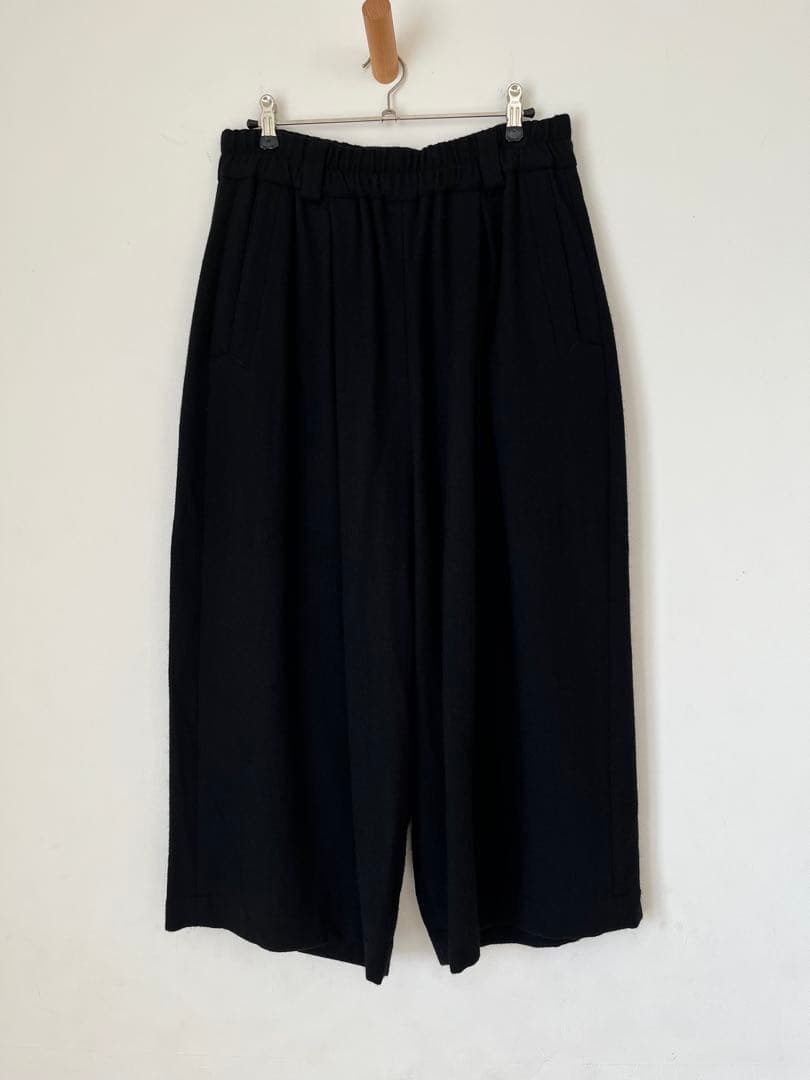 atelier naruseアトリエナルセ◼︎ウールフラノガウチョパンツ◼︎ブラック