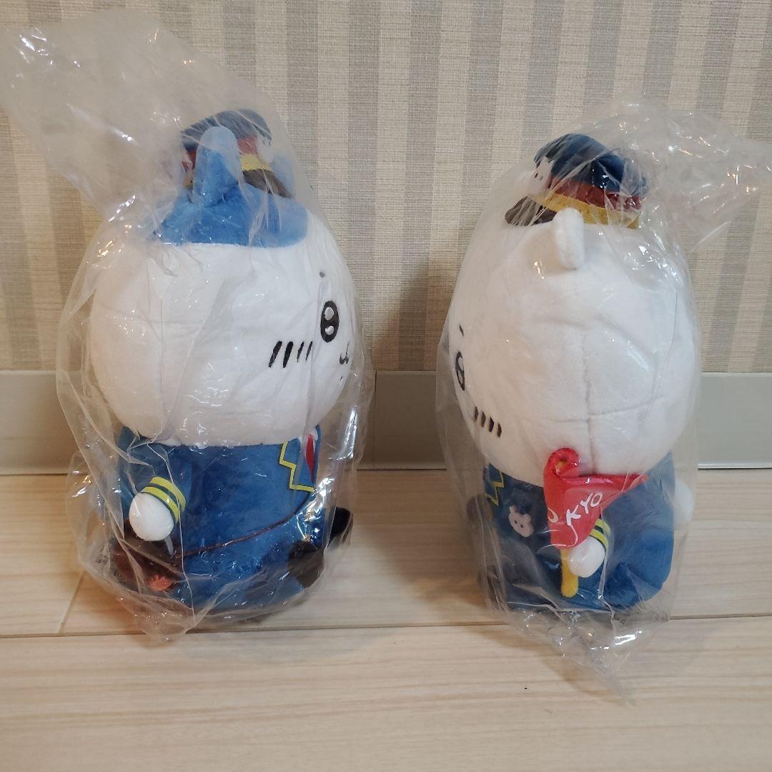 【初期グッズ・未開封】ちいかわ ハチワレ 駅員さんなぬいぐるみ