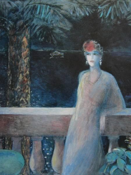 ジャン ピエール カシニョール、【夜】、希少画集画、新品高級額、額装付