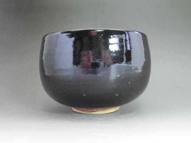 茶碗■黒釉茶碗【河合瑞豊】（豊次郎）お茶道具 陶器 古美術 骨董品■
