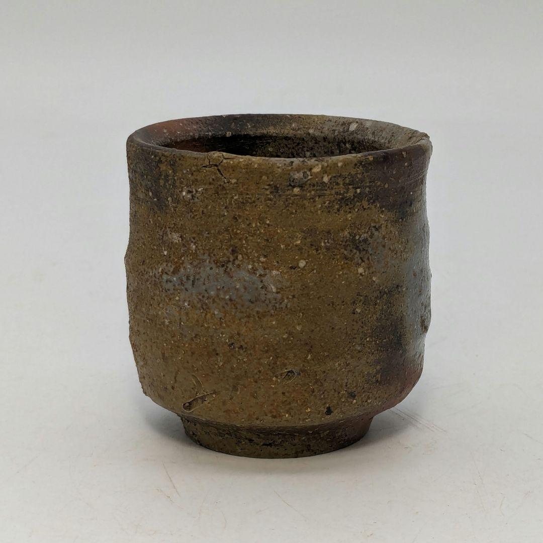 藤原謙（三代目藤原楽山） 造 備前焼 金彩緋襷徳利&酒呑 合箱合布 ぐい呑 酒器