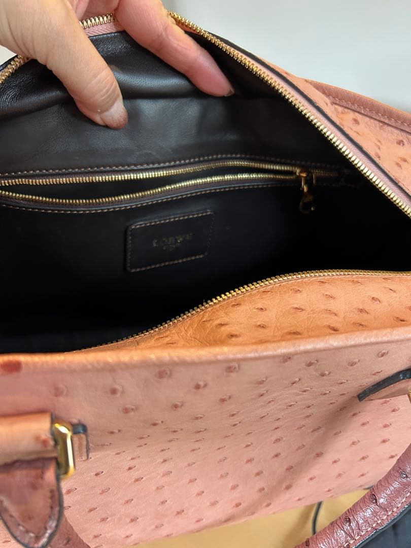 希少　美品　オーダー品　ロエベ　アマソナ36 オーストリッチ　定価200万