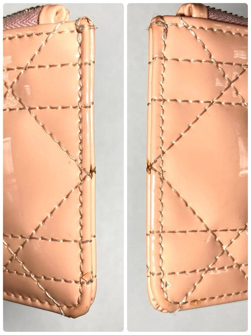 良品　ディオール レディディオール カナージュ　パテントレザー　ケース