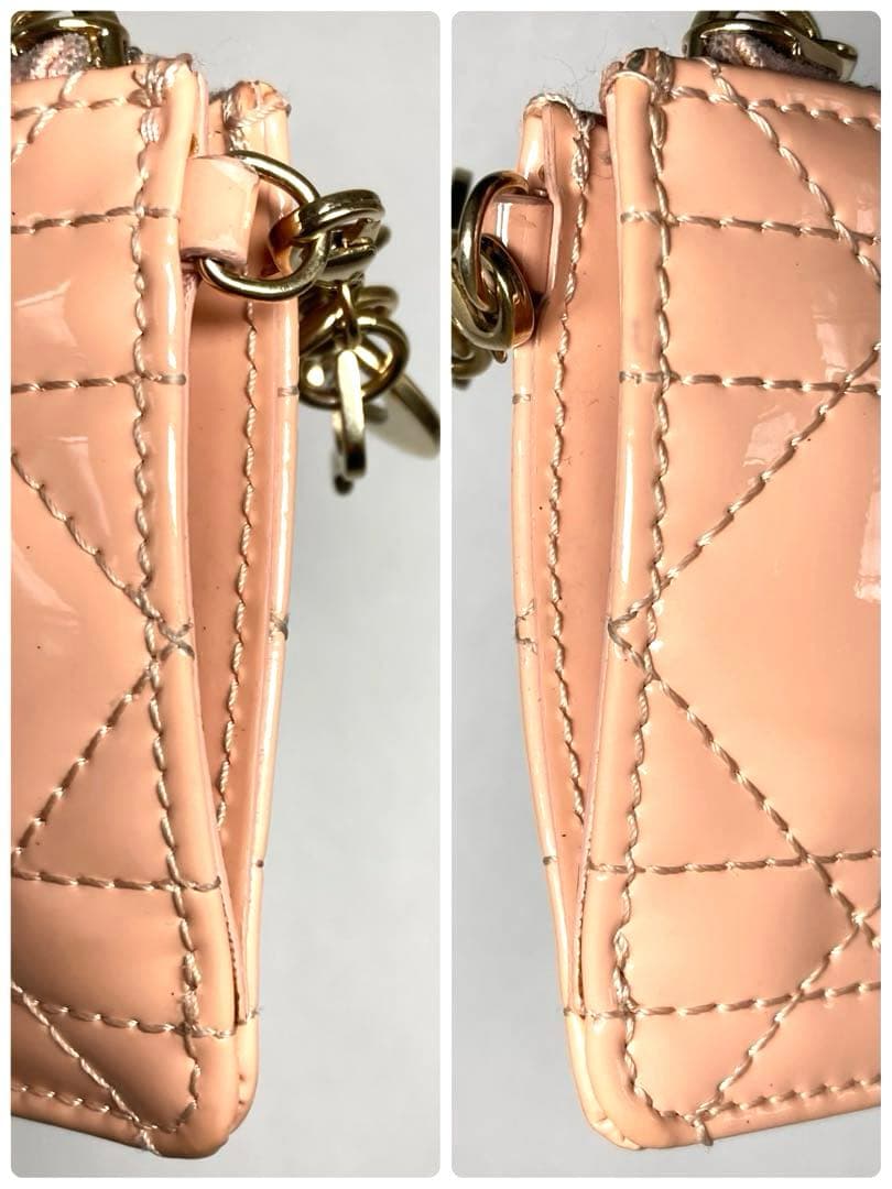 良品　ディオール レディディオール カナージュ　パテントレザー　ケース