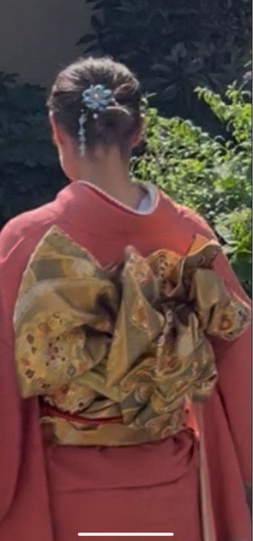 綸子✨ 振袖フルセット✨振袖、帯、帯揚げ、帯締め、半衿リボン、重ね襟の６点