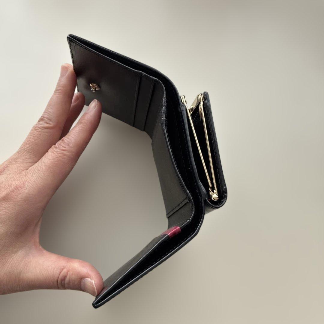 Paul Smith ブラック 三つ折り財布 がま口