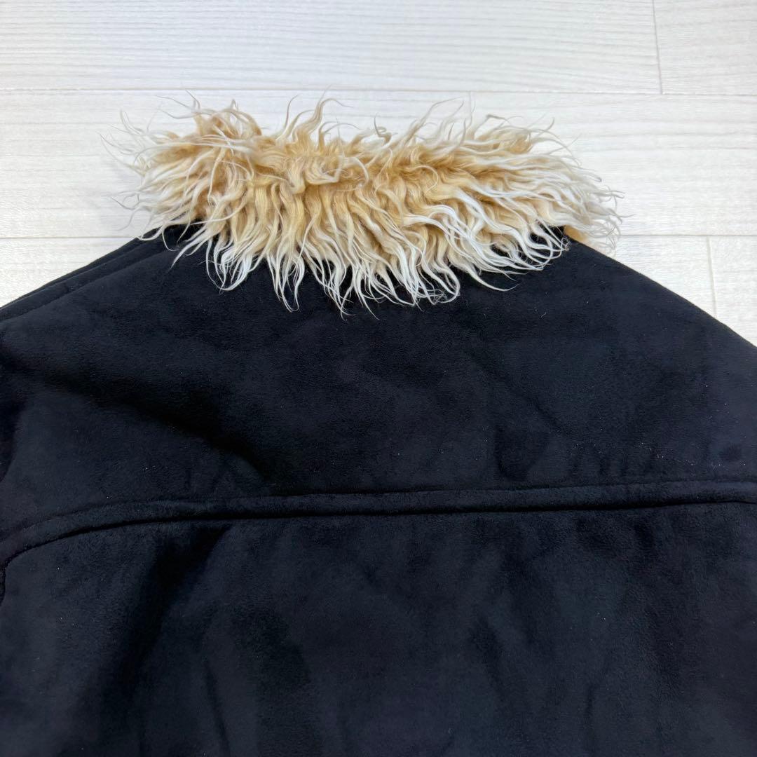 極希少 90s adidas long fur mouton jacket M